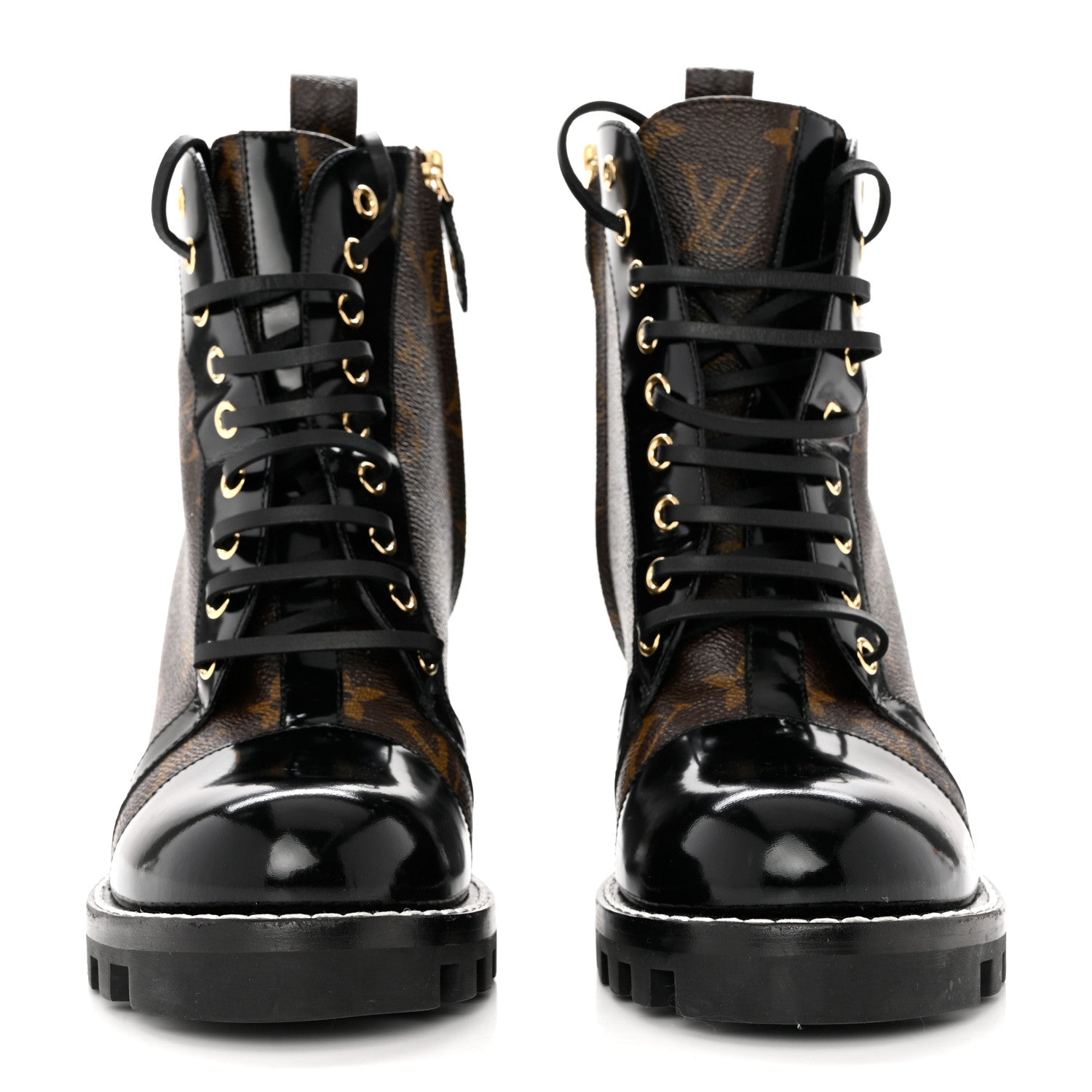 Louis Vuitton Patent Calfskin Monogram Star Trail Ankle Boots 40.5 Black 2 of 7