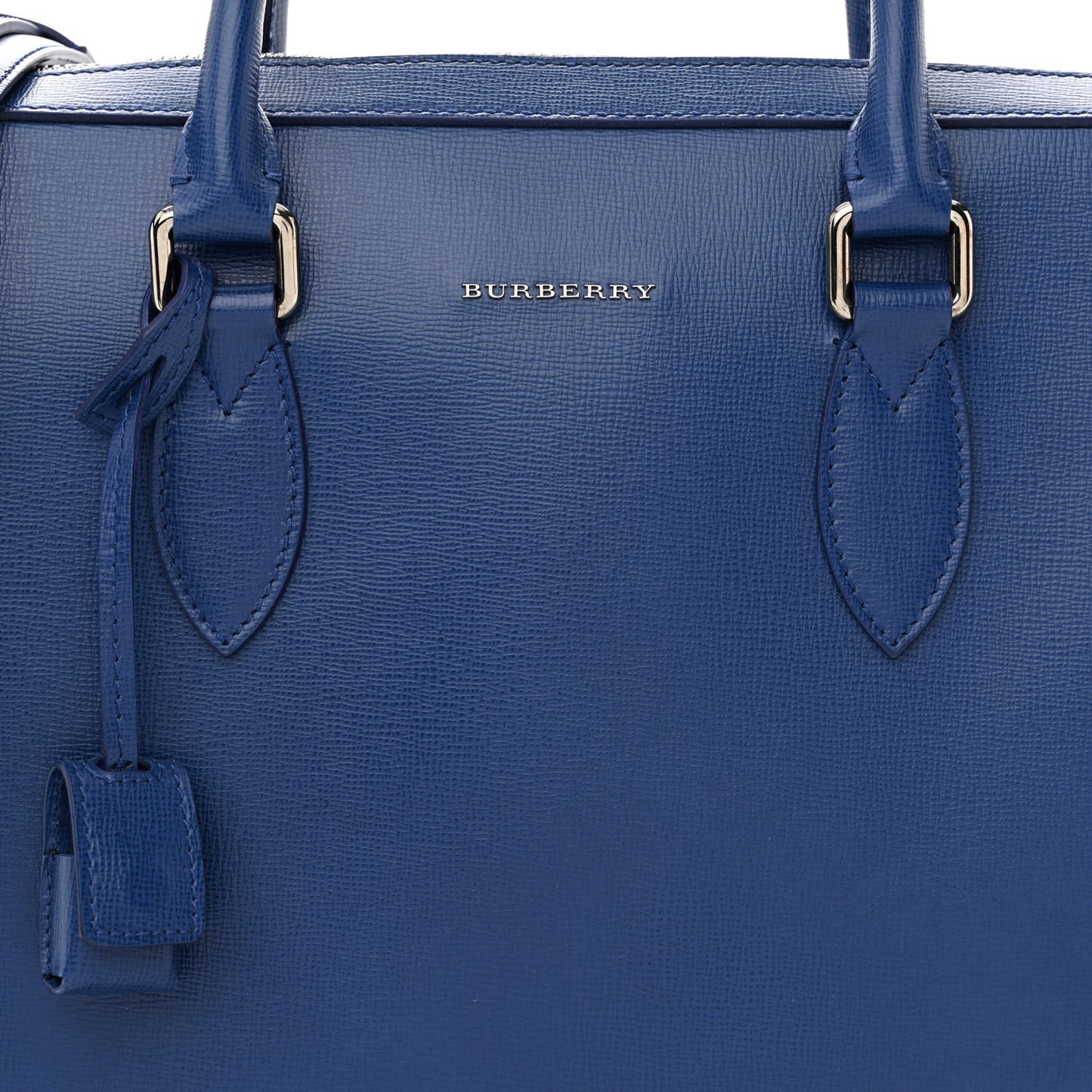Textured Calfskin Barrow Briefcase Deep Blue