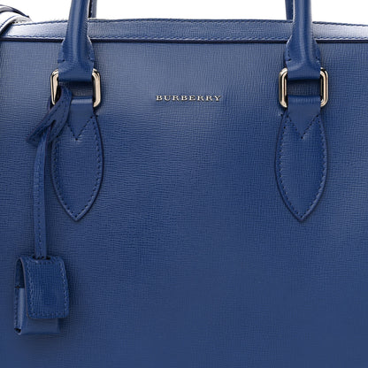 Burberry Textured Calfskin Barrow Briefcase Deep Blue 9 of 16