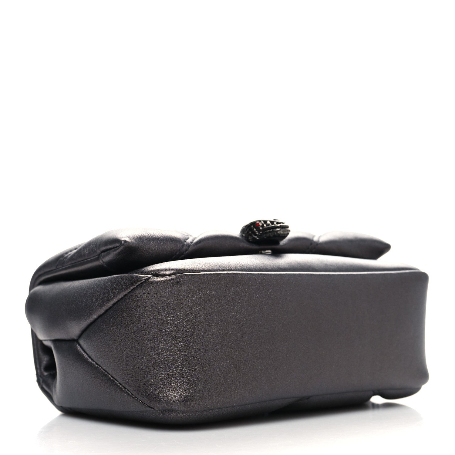 Bulgari Metallic Calfskin Matelasse Mini Serpenti Cabochon Crossbody Bag Gray 4 of 11