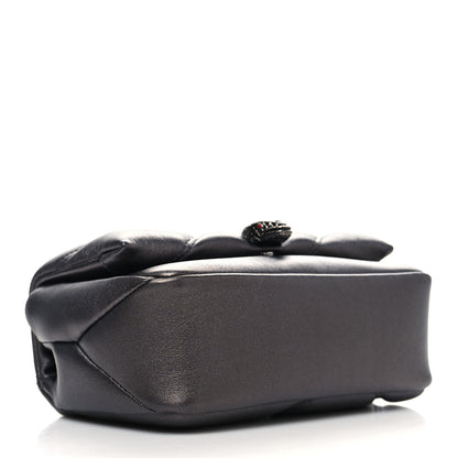 Bulgari Metallic Calfskin Matelasse Mini Serpenti Cabochon Crossbody Bag Gray 4 of 11