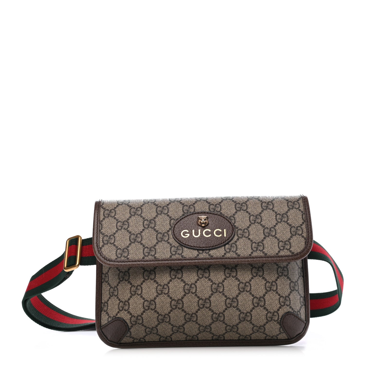 Gucci GG Supreme Monogram Neo Vintage Web Belt Bag Brown 1 of 10