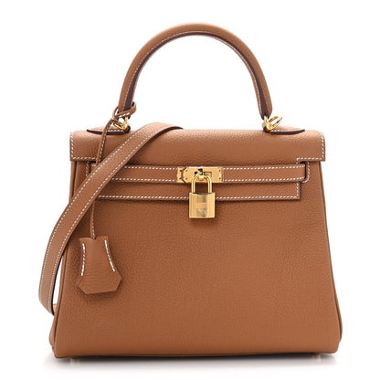 Hermes Togo Kelly Retourne 25 Gold 1 of 10