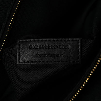 Saint Laurent Embroidered Cotton Linen Rive Gauche Noe Tote Natural Black 7 of 11