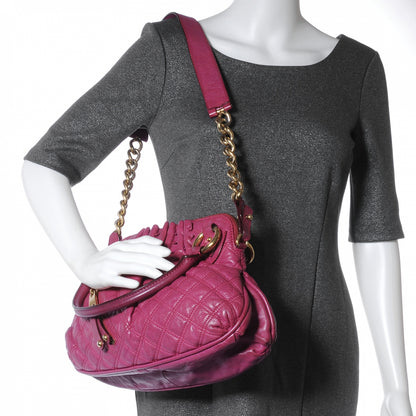 Marc Jacobs Leather Quilted Small Cecilia Fuchsia 2 of 8