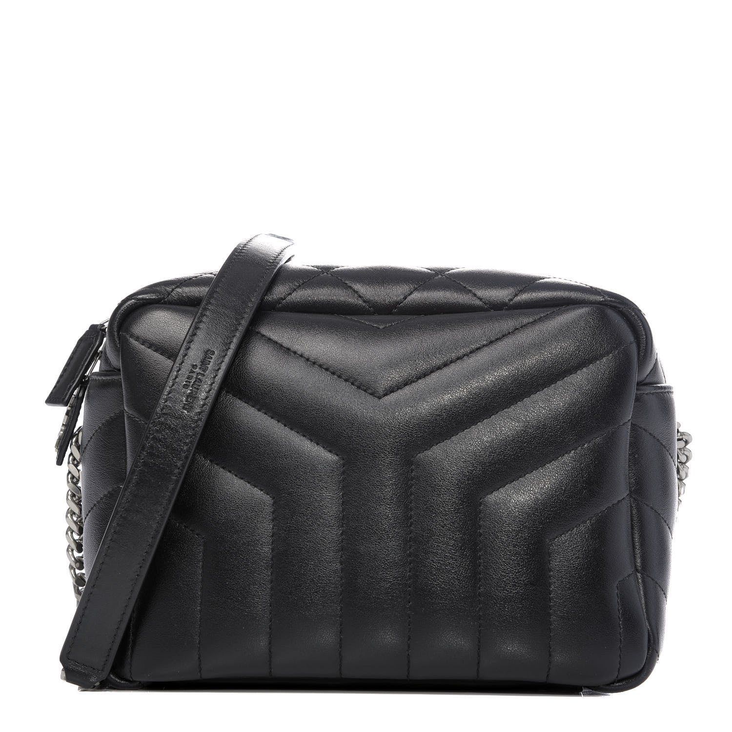 Saint Laurent Calfskin Y Quilted Monogram Small Loulou Bowling Bag Black 1 of 9