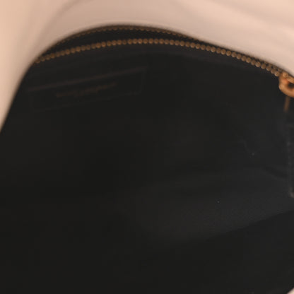 Saint Laurent Lambskin Quilted Small Loulou Puffer Monogram Chain Satchel Crema Soft 5 of 11