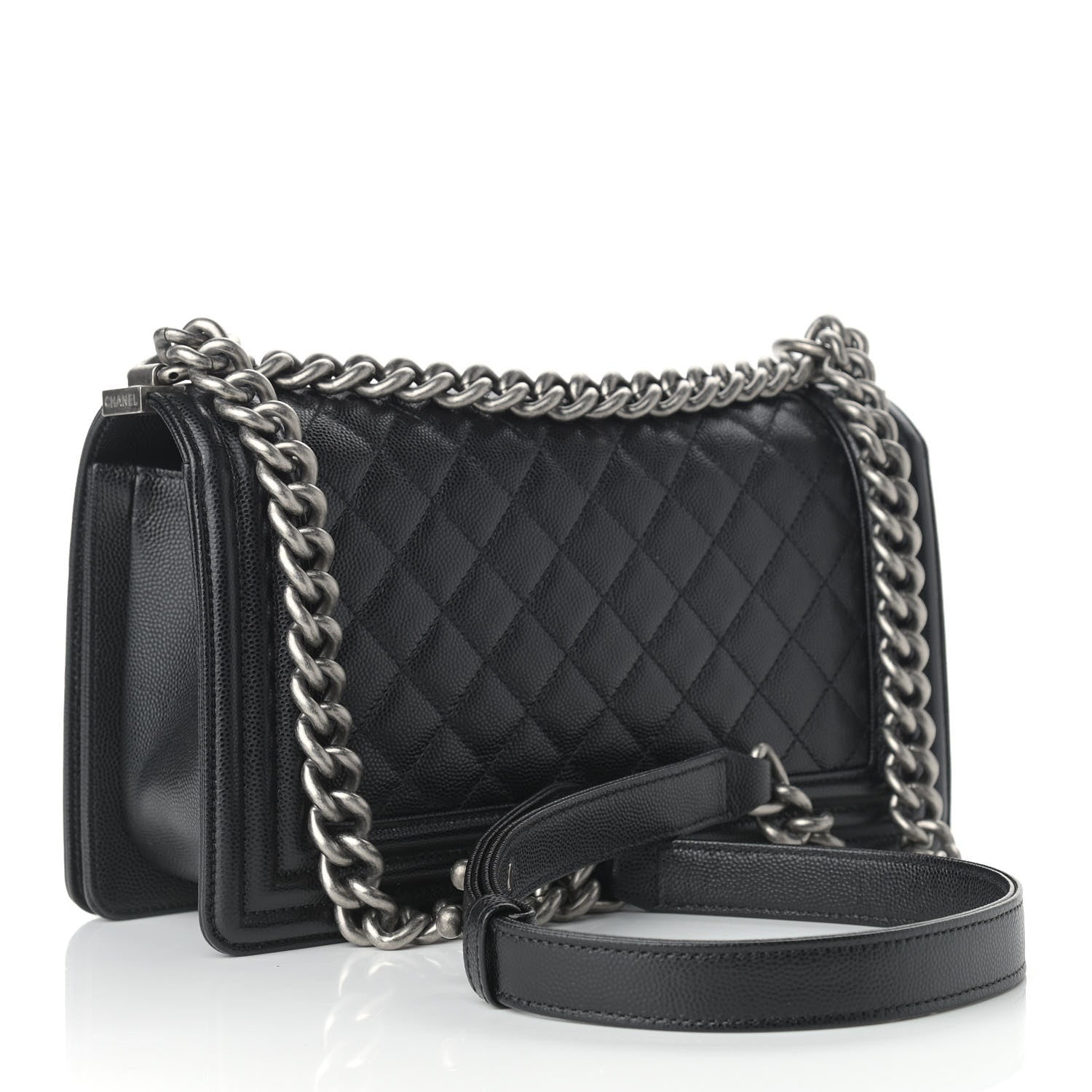 Chanel Caviar Quilted Medium Boy Flap Black 3 of 9
