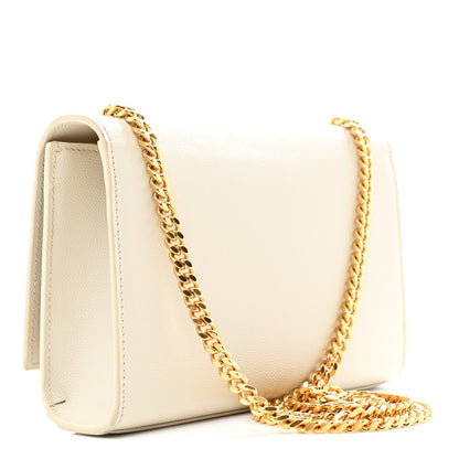 Saint Laurent Grain De Poudre Small Monogram Kate Satchel Crema Soft 3 of 11