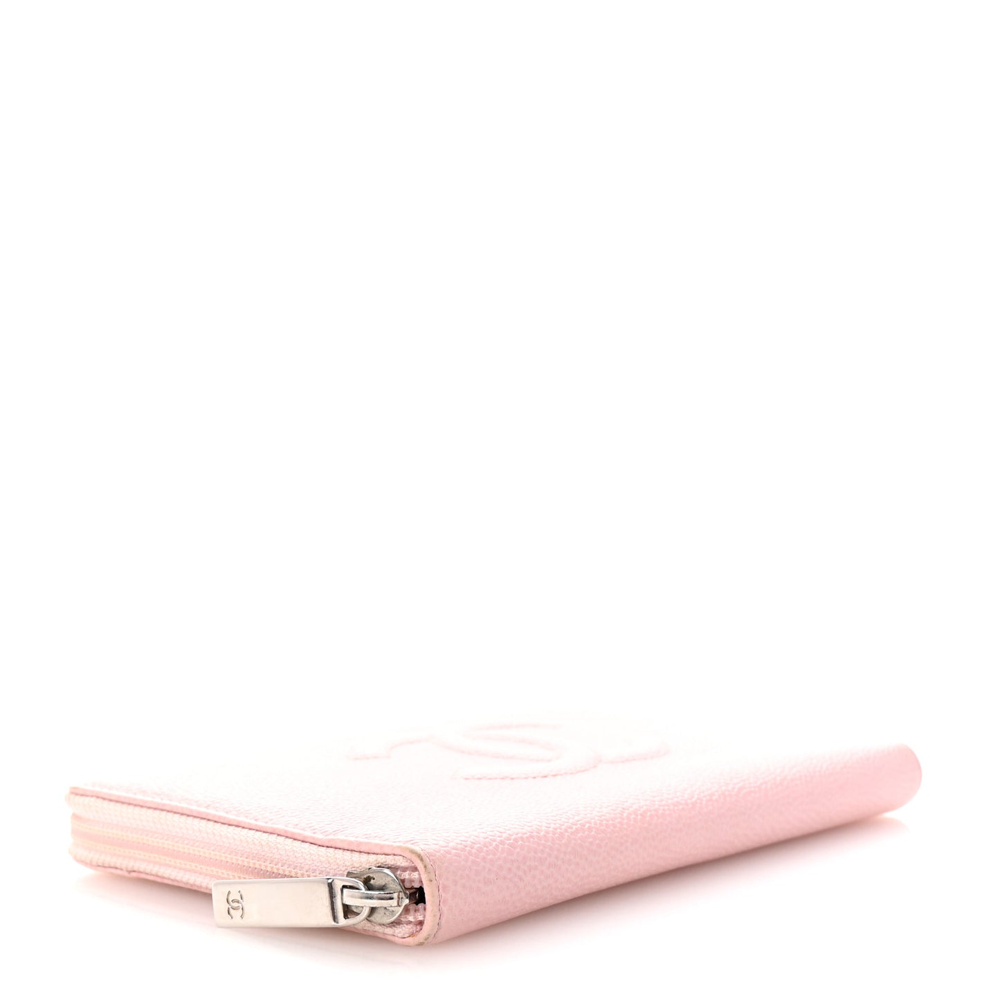 Caviar Large Timeless CC Zip Around Wallet Pink