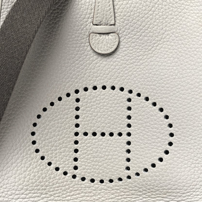 Hermes Taurillon Clemence Amazone Evelyne TPM Gris Perle Etain 8 of 10