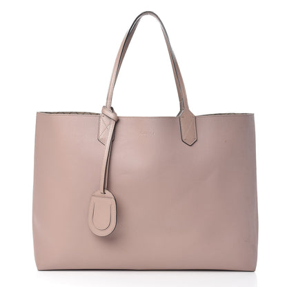 Gucci Calfskin GG Supreme Monogram Large Reversible Tote Dark Cipria 4 of 21