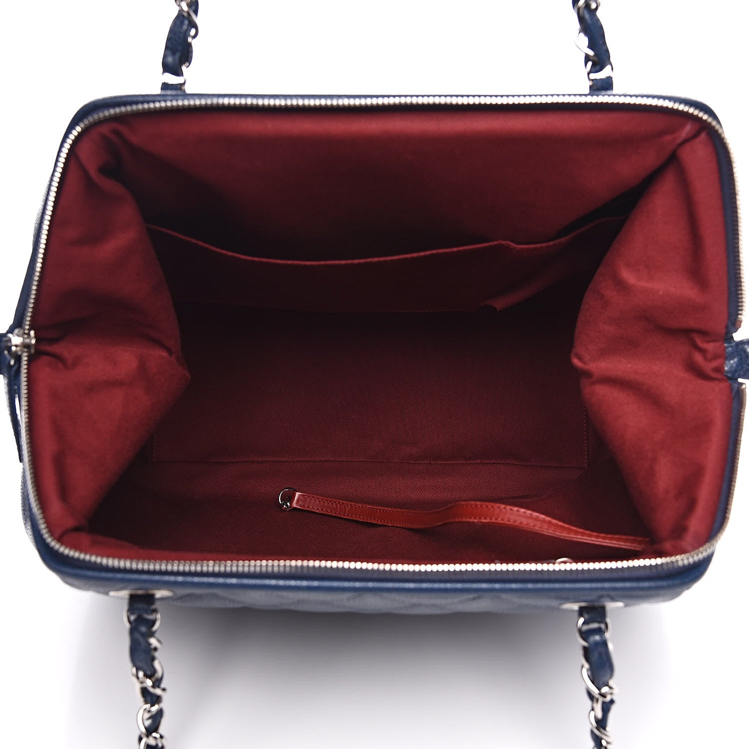 Chanel Caviar Quilted Framed Bowling Bag Navy 5 of 11