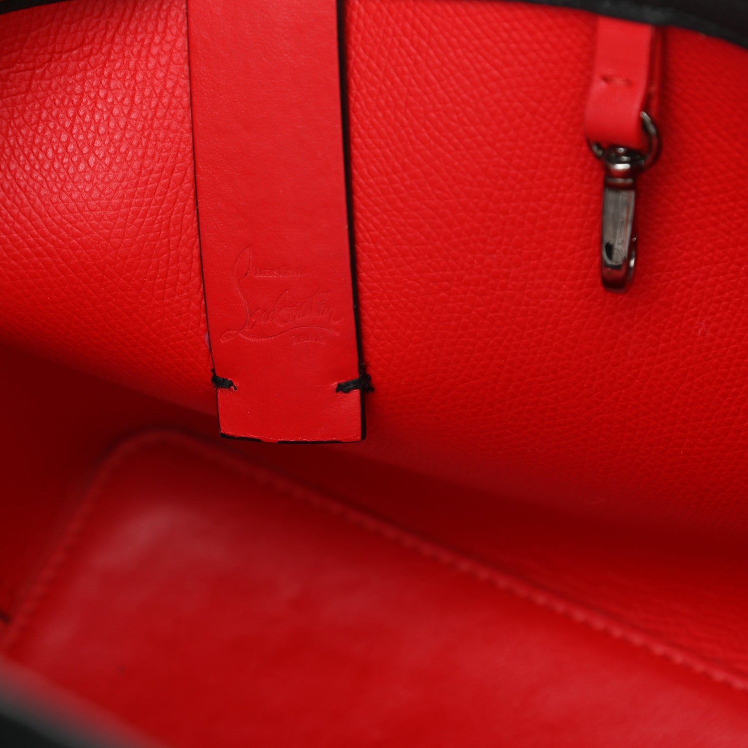 Christian Louboutin Calfskin Spikes Mini East West Cabata Tote Black 6 of 21