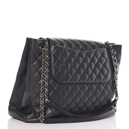 Chanel Caviar Quilted Flap Tote Dark Grey 3 of 13