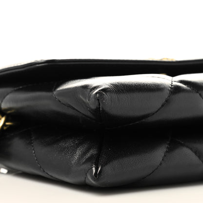 Chanel Lambskin Quilted Chanel 19 Flap Clutch Black 9 of 11