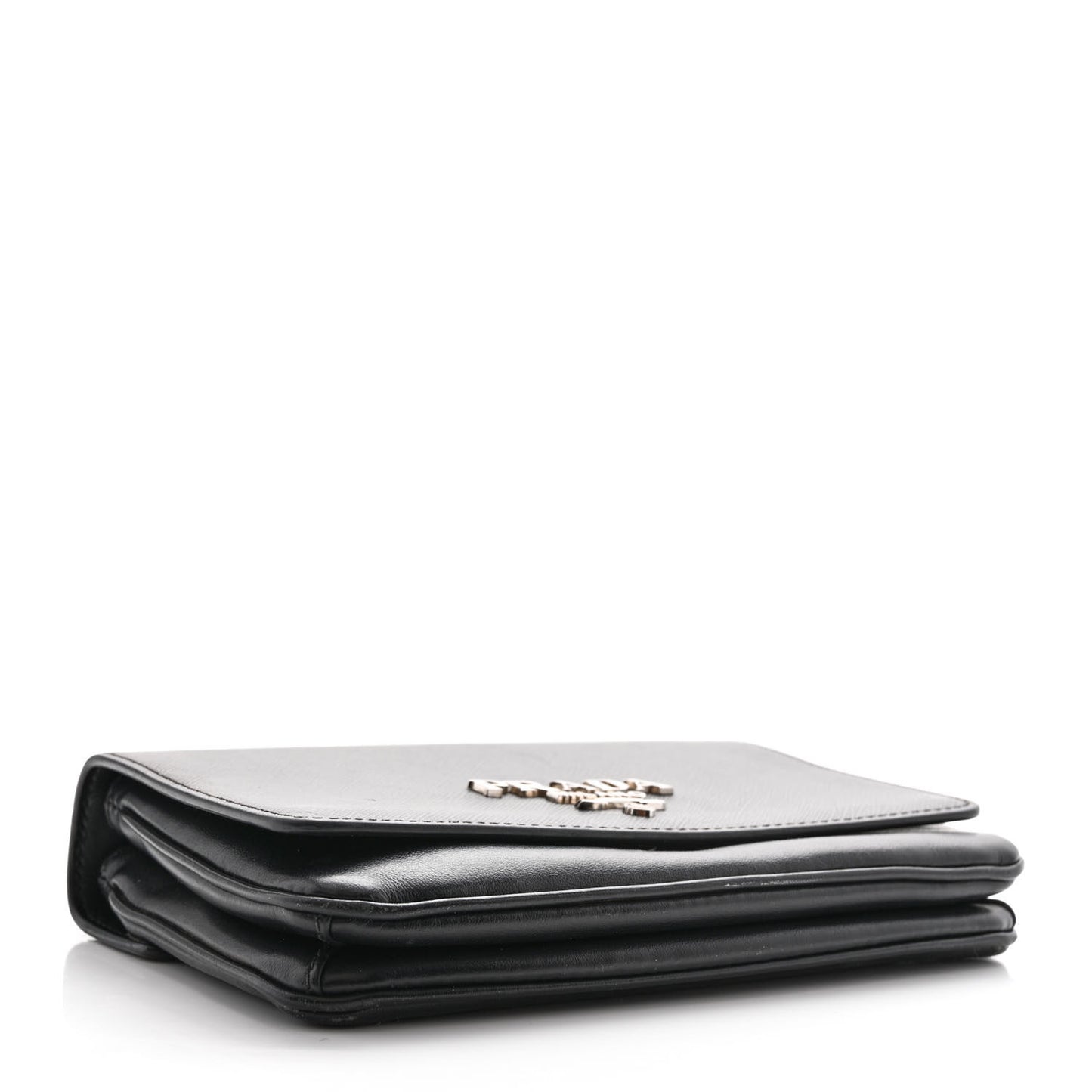 Saffiano Chain Shoulder Bag Black