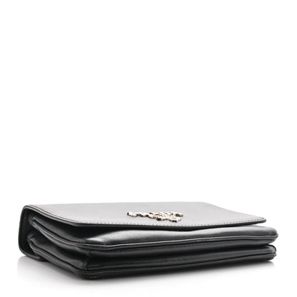 Prada Saffiano Chain Shoulder Bag Black 3 of 12