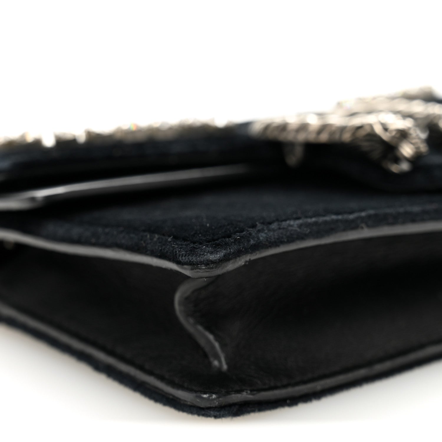 Gucci Velvet Crystal Super Mini Dionysus Shoulder Bag Black 8 of 9