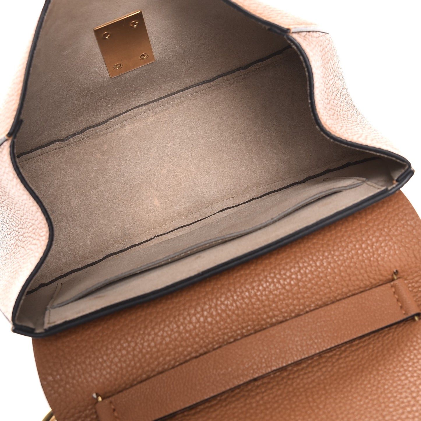 Grained Lambskin Drew Shoulder Bag Gingerbread