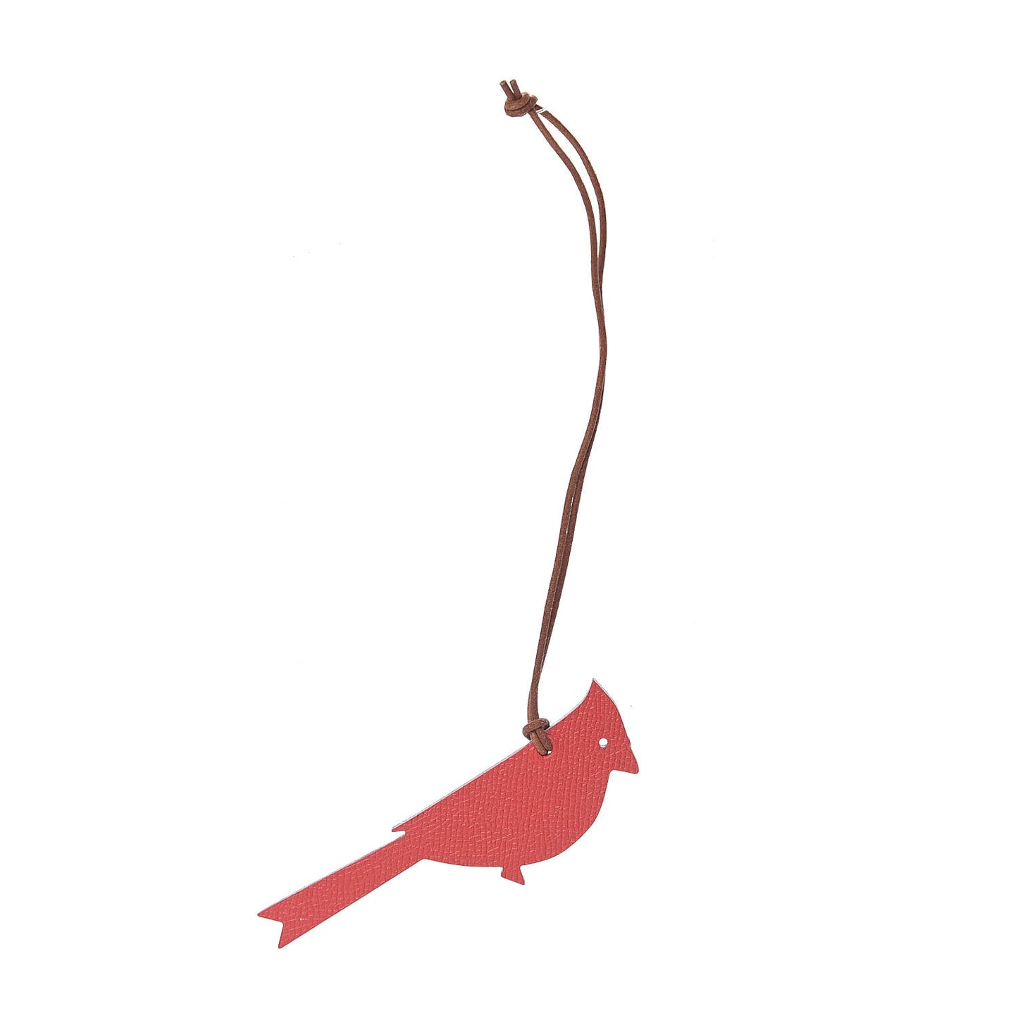 Togo Epsom Petit H Bird Bag Charm GM Rouge De Coeur