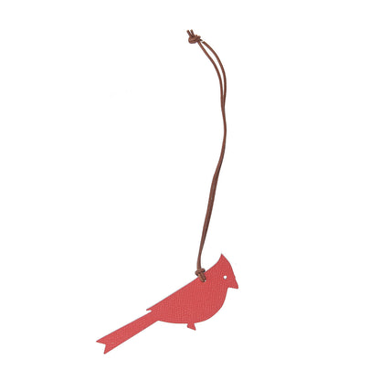 Hermes Togo Epsom Petit H Bird Bag Charm GM Rouge De Coeur 1 of 5