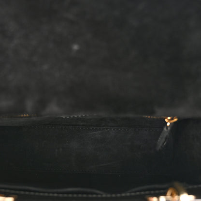 Christian Dior CHRISTIAN DIOR Metallic Grained Calfskin Cannage Small Lady Dior Gunmetal 6 of 9