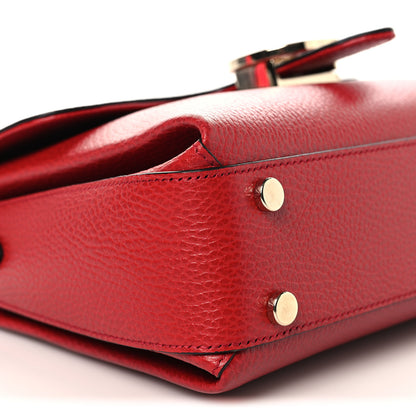 Gucci Dollar Calfskin Interlocking G Top Handle Shoulder Bag Red 9 of 10