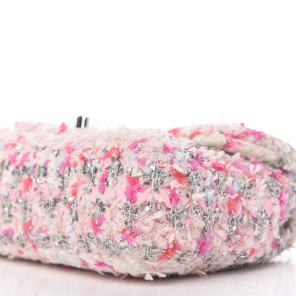 Chanel Tweed Quilted Mini Rectangular Flap Light Pink Silver Blue 7 of 10