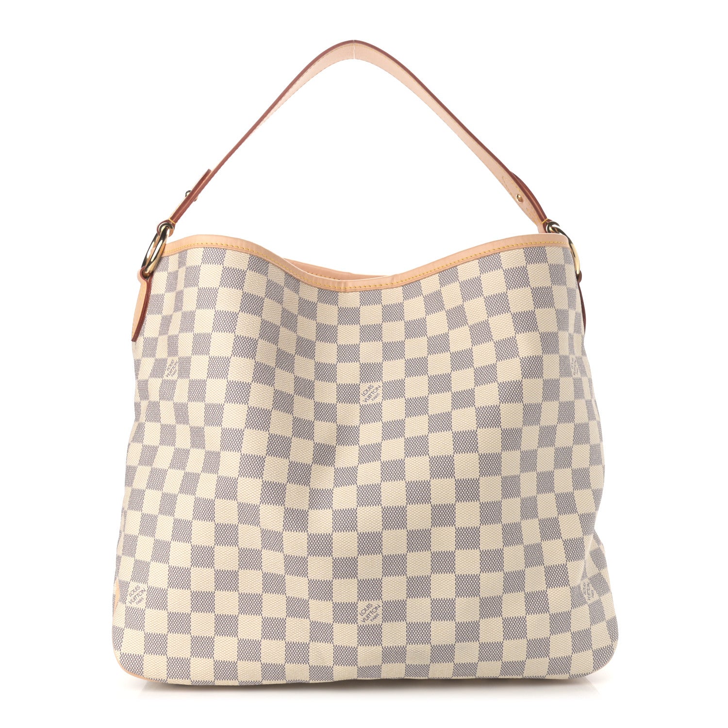 Louis Vuitton Damier Azur Delightful MM Rose Ballerine 1 of 12
