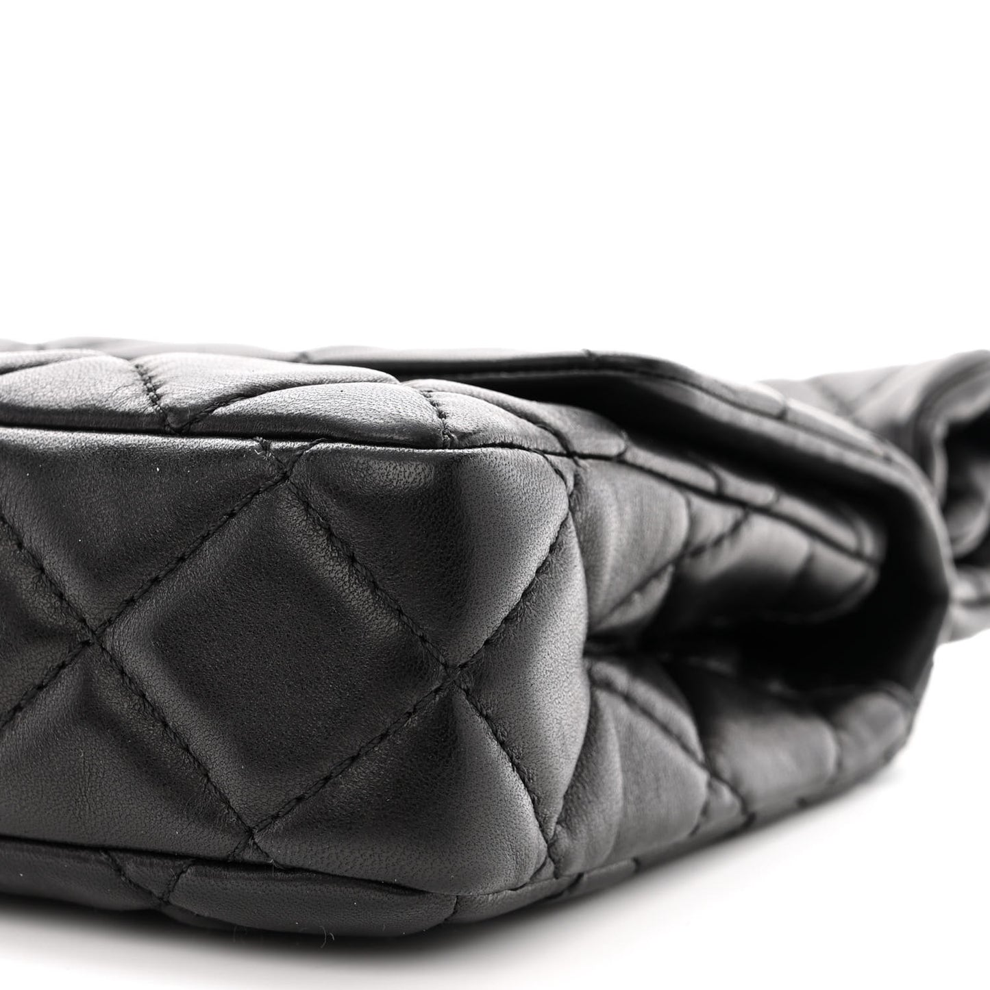 Lambskin Quilted Large Roll 2.55 Reissue Clutch Black