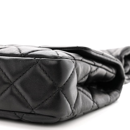 Chanel Lambskin Quilted Large Roll 2.55 Reissue Clutch Black 10 of 11