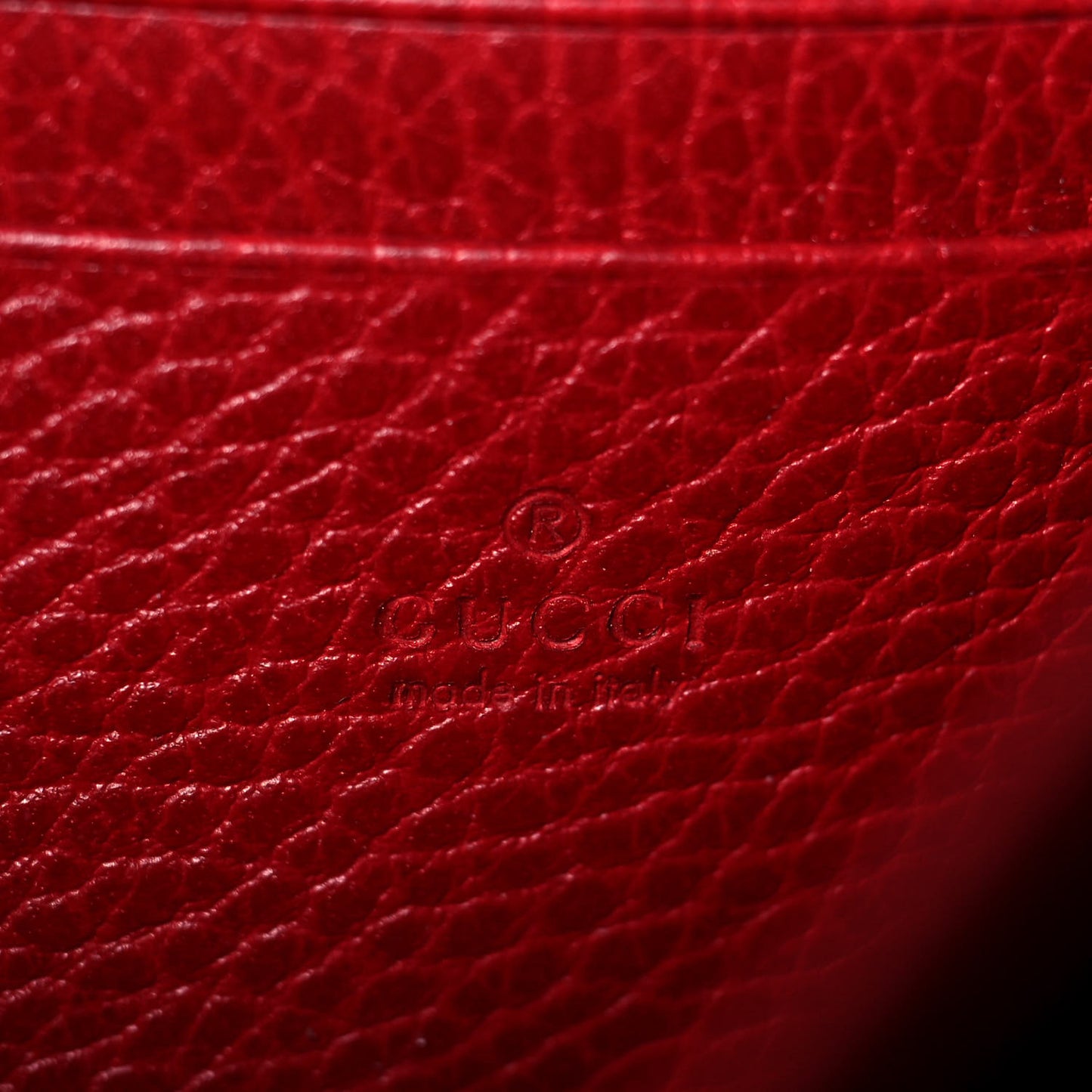 Calfskin Mini Dionysus Chain Wallet Hibiscus Red