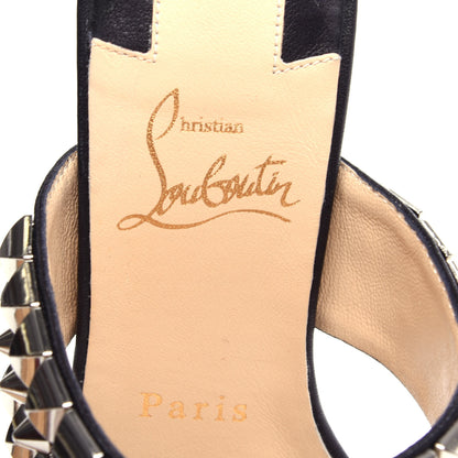 Christian Louboutin Calfskin Studded Tina Goes Mad 55 Slide Sandals 36 Black 8 of 10