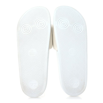 Gucci Nappa Miro Soft Calfskin Interlocking G Mens Slide Sandals 11 White Hibiscus Red 6 of 7