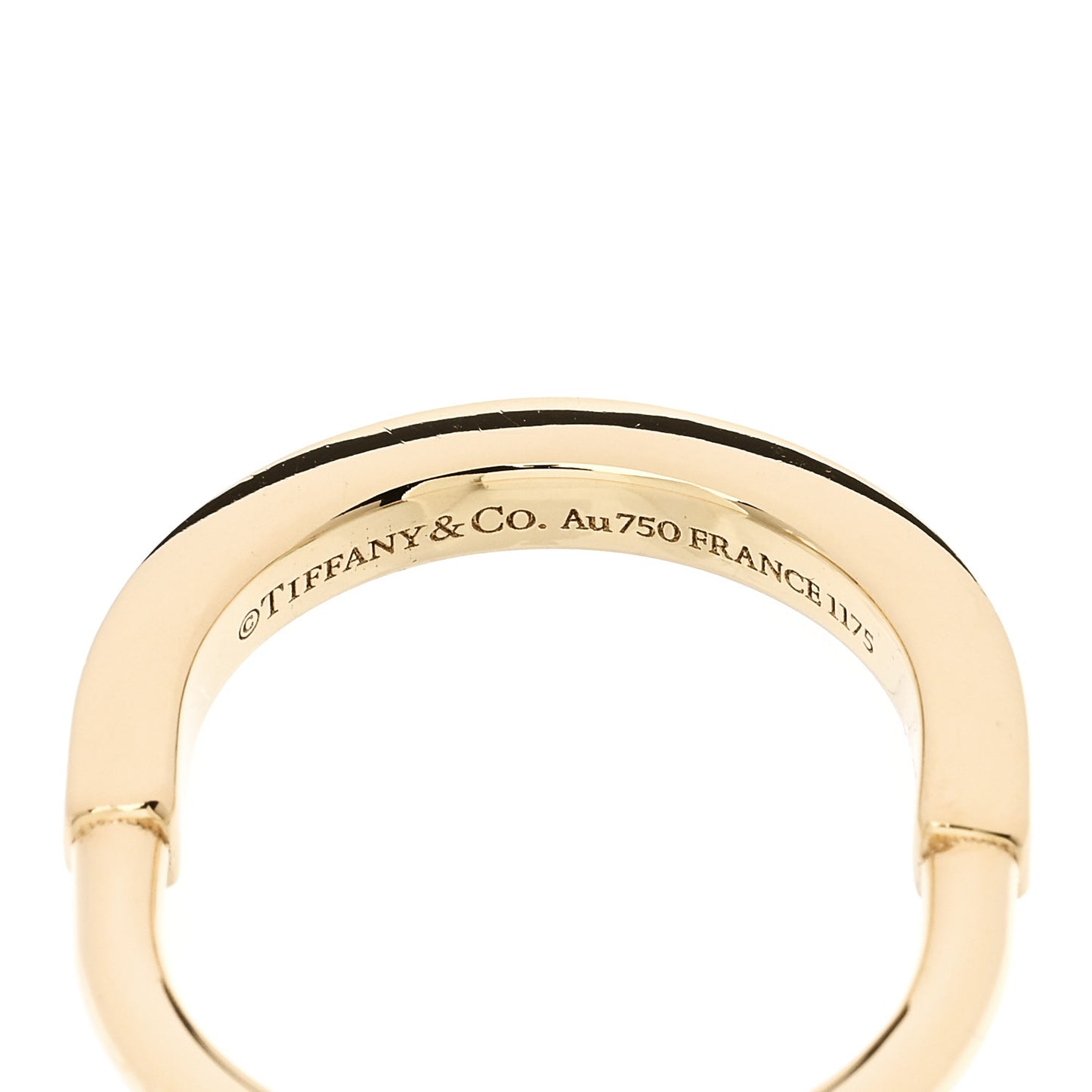18K Yellow Gold Lock Ring 57 8