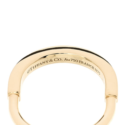 Tiffany 18K Yellow Gold Lock Ring 57 8 4 of 5