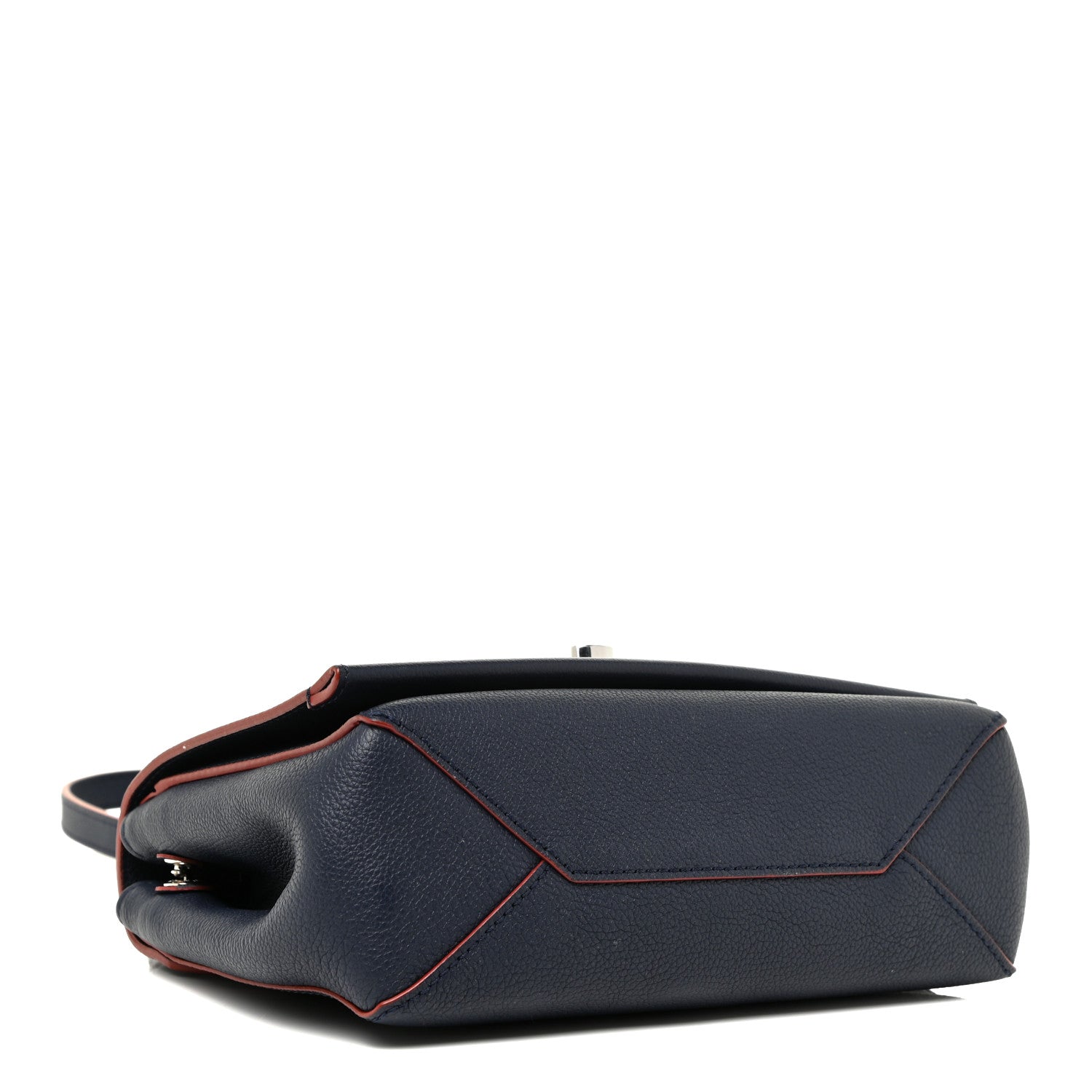 Louis Vuitton Calfskin Lockme II Chain Bag BB Marine Rouge 4 of 12