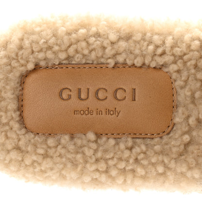 Gucci Nappa Wool Womens Fria Slippers 38 Black Butterscotch 7 of 9