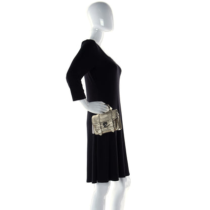 Proenza Schouler Textured Metallic Lambskin Micro PS1 Satchel Light Gold 3 of 6