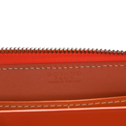 Goyard Goyardine Matignon Zip Around GM Wallet Orange 6 of 7