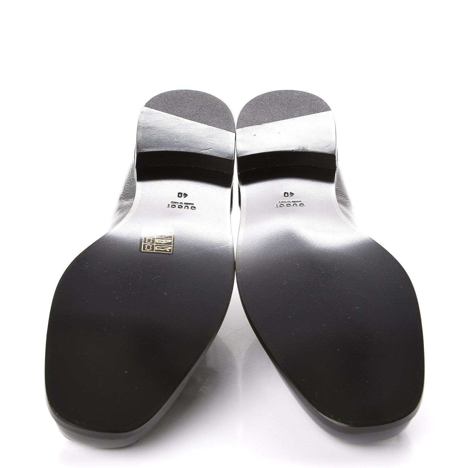 Gucci Naplack Patent Horsebit Banks Loafers 40 Melange Platinum 5 of 9