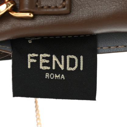 Fendi Vitello Soft F is Fendi Bi-Color FF 1974 Embossed Geometric Flap Wallet on Chain Maya Black 8 of 11