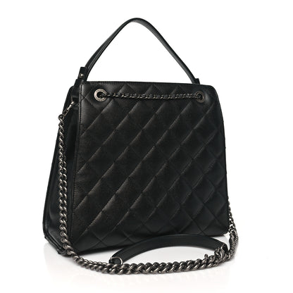 Chanel Caviar Quilted Medium CC Bucket Bag Black 3 of 16