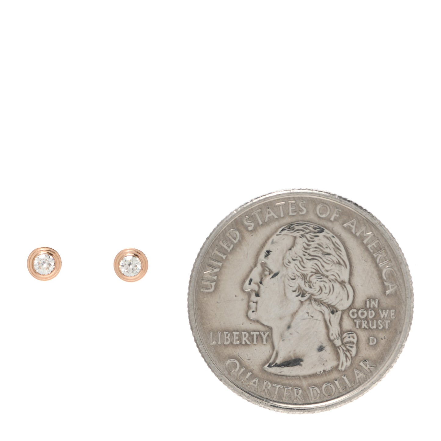 18K Pink Gold Diamond XS D'Amour Earrings