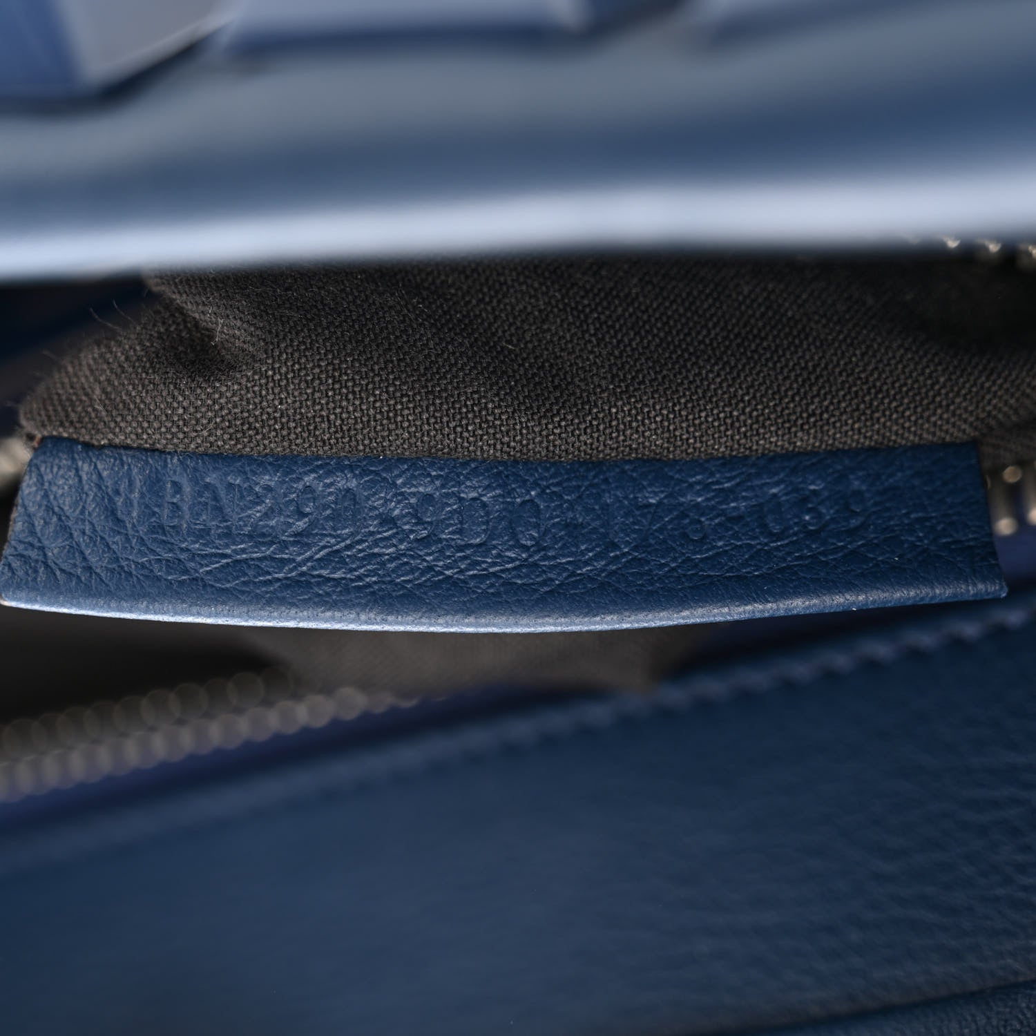 Fendi Vitello Seta Studded Medium Peekaboo Iconic Satchel Blue 9 of 12