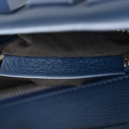 Fendi Vitello Seta Studded Medium Peekaboo Iconic Satchel Blue 9 of 12