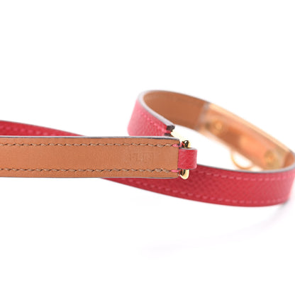 Hermes Epsom Rivale Double Tour Bracelet M Rouge Casaque 5 of 6