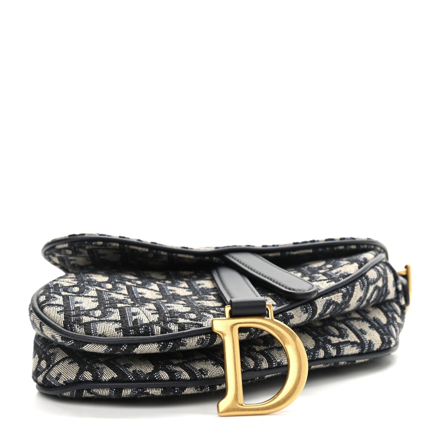 Christian Dior Oblique Mini Saddle Bag Blue 4 of 10