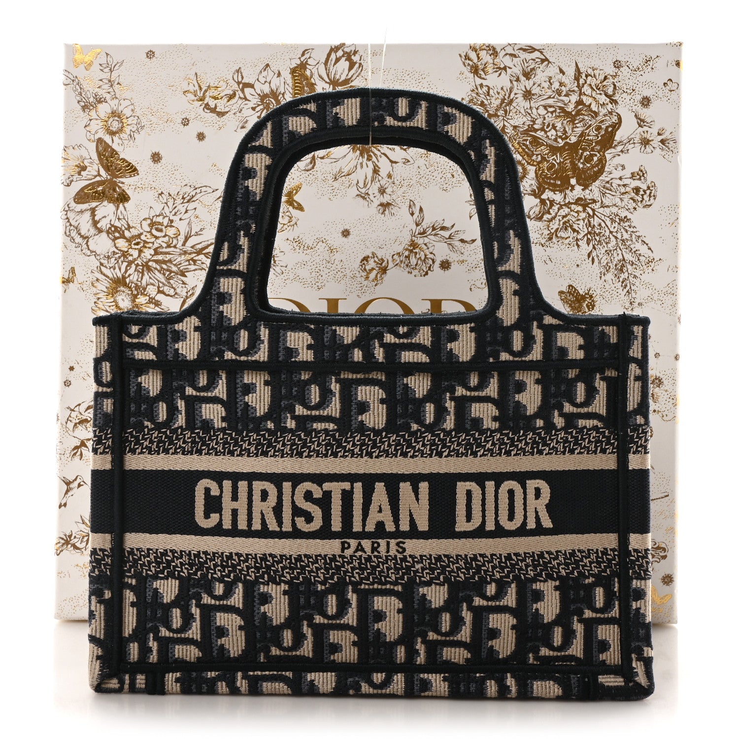 Christian Dior Oblique Mini Book Tote Blue Multicolor 11 of 11